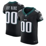 Philadelphia Eagles Nike Alternate Vapor F.U.S.E. Elite Custom Jersey - Black- 49Native