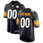 Pittsburgh Steelers Nike Custom Game Jersey - Black- 49Native