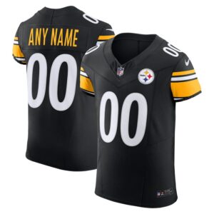 Pittsburgh Steelers Nike Vapor F.U.S.E. Elite Custom Jersey - Black- 49Native