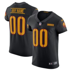 Washington Commanders Nike Vapor Untouchable Elite Custom Alternate Jersey - Black- 49Native