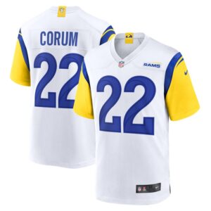 Blake Corum Los Angeles Rams Nike Game Jersey -  White- 49Native