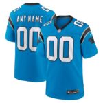 Carolina Panthers Nike Alternate Custom Game Jersey - Blue- 49Native