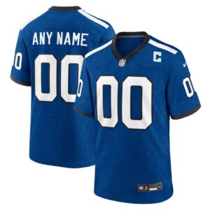 Indiana Nights Indianapolis Colts Nike Alternate Custom Game Jersey - Blue- 49Native