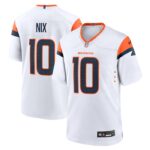 Bo Nix Denver Broncos Nike Game Jersey -  White- 49Native