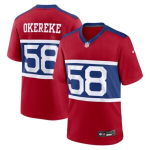 Bobby Okereke New York Giants Nike Alternate Player Game Jersey - Century Red- 49Native