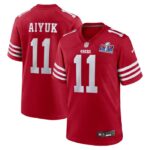 Brandon Aiyuk San Francisco 49ers Nike Super Bowl LVIII Game Jersey - Scarlet- 49Native