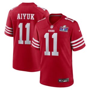 Brandon Aiyuk San Francisco 49ers Nike Super Bowl LVIII Game Jersey - Scarlet- 49Native