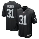 Brandon Facyson Las Vegas Raiders Nike Team Game Jersey -  Black- 49Native
