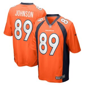 Brandon Johnson Denver Broncos Nike Game Player Jersey - Orange- 49Native