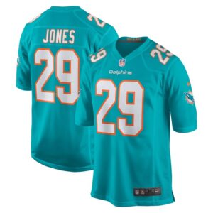 Brandon Jones Miami Dolphins Nike Team Game Jersey - Aqua- 49Native