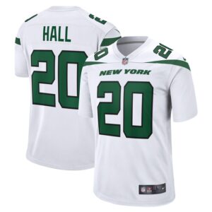 Breece Hall New York Jets Nike Away Game Player Jersey - White- 49Native