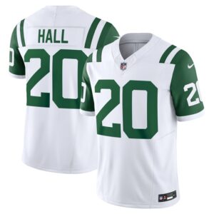 Breece Hall New York Jets Nike Classic Alternate Vapor F.U.S.E. Limited Jersey - White- 49Native