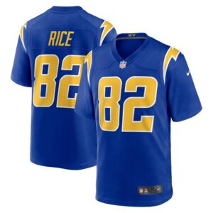 Brenden Rice Los Angeles Chargers Nike 2024 NFL Draft 2nd Alternate Game Player Jersey - Royal- 49Native