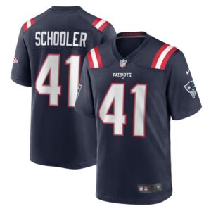 Brenden Schooler New England Patriots Nike Game Player Jersey - Navy- 49Native