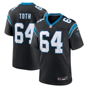 Brett Toth Carolina Panthers Nike  Game Jersey -  Black- 49Native