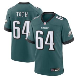 Brett Toth Philadelphia Eagles Nike  Game Jersey - Midnight Green- 49Native