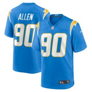 Brevin Allen Los Angeles Chargers Nike Team Game Jersey -  Powder Blue- 49Native
