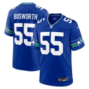 Brian Bosworth Seattle Seahawks Nike Throwback Retired Player Game Jersey - Royal- 49Native