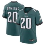 Brian Dawkins Philadelphia Eagles Nike Team Game Jersey - Midnight Green- 49Native