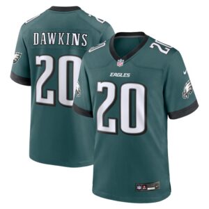 Brian Dawkins Philadelphia Eagles Nike Team Game Jersey - Midnight Green- 49Native