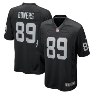 Brock Bowers Las Vegas Raiders Nike 2024 NFL Draft First Round Pick Player Game Jersey - Black- 49Native