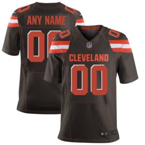 Cleveland Browns Nike Elite Custom Jersey - Brown- 49Native