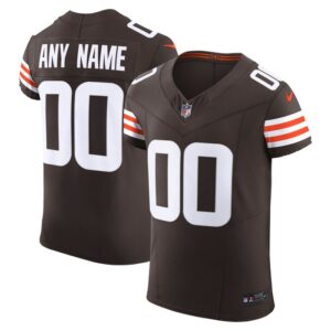 Cleveland Browns Nike Vapor F.U.S.E. Elite Custom Jersey - Brown- 49Native