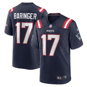 Bryce Baringer New England Patriots Nike Team Game Jersey -  Navy- 49Native