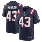Calvin Munson New England Patriots Nike Home Game Player Jersey - Navy- 49Native
