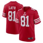 Cameron Latu San Francisco 49ers Nike Team Game Jersey - Scarlet- 49Native
