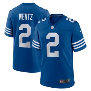 Men's Nike Carson Wentz Royal Indianapolis Colts Alternate Game Jersey- 49Native