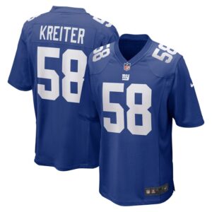 Casey Kreiter New York Giants Nike Game Jersey - Royal- 49Native