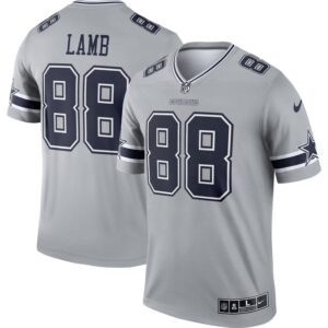 CeeDee Lamb Dallas Cowboys Nike Inverted Legend Jersey - Gray- 49Native