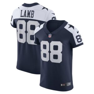 CeeDee Lamb Dallas Cowboys Nike Alternate Vapor Elite Jersey - Navy- 49Native