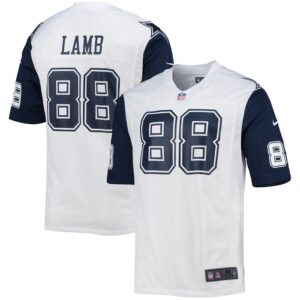 CeeDee Lamb Dallas Cowboys Nike Alternate Game Jersey - White- 49Native