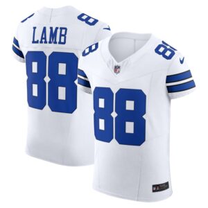 CeeDee Lamb Dallas Cowboys Nike Vapor F.U.S.E. Elite Jersey - White- 49Native