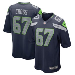 Charles Cross Seattle Seahawks Nike Player Game Jersey - Navy- 49Native