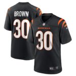 Chase Brown Cincinnati Bengals Nike Team Game Jersey -  Black- 49Native