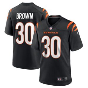 Chase Brown Cincinnati Bengals Nike Team Game Jersey -  Black- 49Native