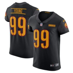 Chase Young Washington Commanders Nike Alternate Vapor Elite Jersey - Black- 49Native