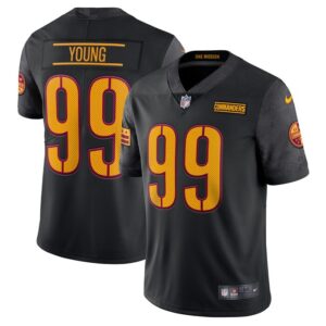 Chase Young Washington Commanders Nike Alternate Vapor Limited Jersey - Black- 49Native