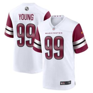 Chase Young Washington Commanders Nike Game Jersey - White- 49Native