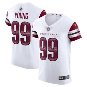 Chase Young Washington Commanders Nike Vapor Elite Jersey - White- 49Native