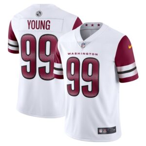 Chase Young Washington Commanders Nike Vapor Limited Jersey - White- 49Native