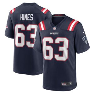 Chasen Hines New England Patriots Nike Game Player Jersey - Navy- 49Native