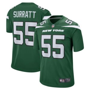 Chazz Surratt New York Jets Nike Game Player Jersey - Gotham Green- 49Native
