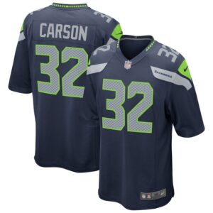 Chris Carson Seattle Seahawks Nike Game Player Jersey - Navy- 49Native
