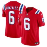 Christian Gonzalez New England Patriots Nike  Vapor F.U.S.E. Limited Jersey - Red- 49Native