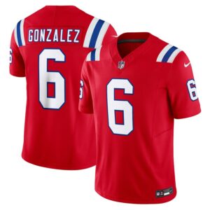 Christian Gonzalez New England Patriots Nike  Vapor F.U.S.E. Limited Jersey - Red- 49Native