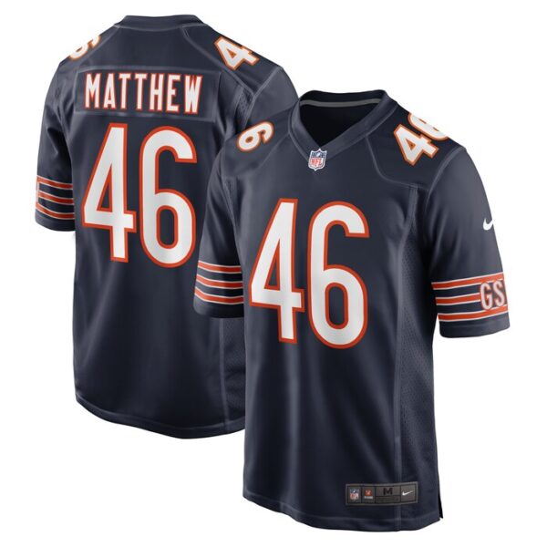 Christian Matthew Chicago Bears Nike  Game Jersey -  Navy- 49Native